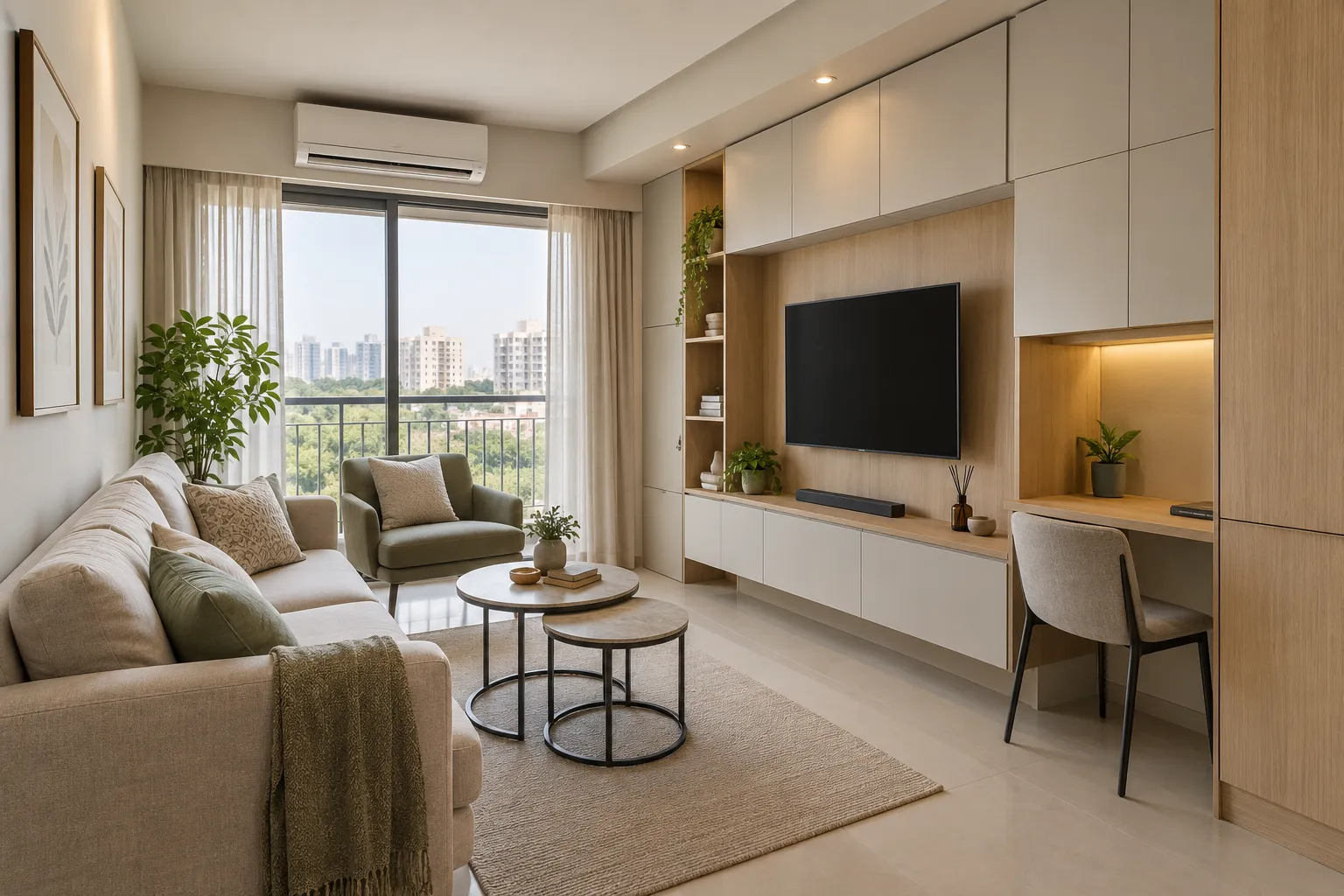 Compact Apartment Living Room Bangalore